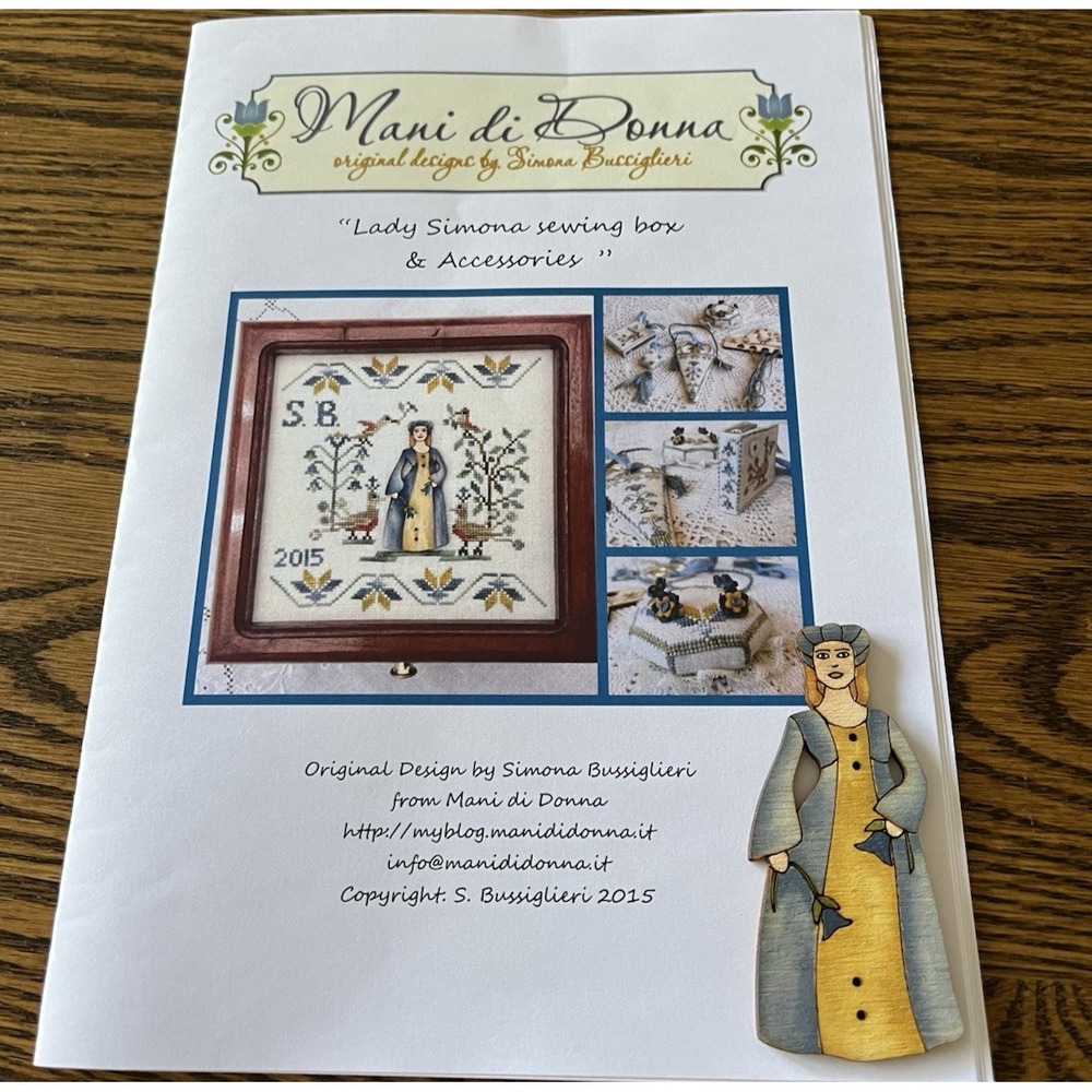 Mani Di Donna Lady Simona Sewing Box Accessories Pattern Chart & Instructions